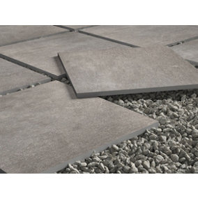 HALF PACK - Leonardo Grey 20mm Thick 600mm x 600mm Rectified Porcelain Paver Value Pack (Pack of 32 w/ Coverage of 11.52 m2)