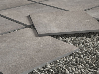 HALF PACK - Leonardo Grey 20mm Thick 600mm x 600mm Rectified Porcelain Paver Value Pack (Pack of 32 w/ Coverage of 11.52 m2)