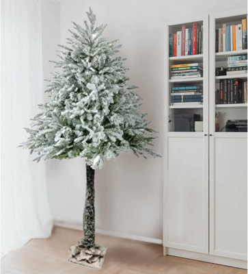 Half Parasol Snowy Artificial Christmas Trees, Green & Snowy, 6FT, 302 ...