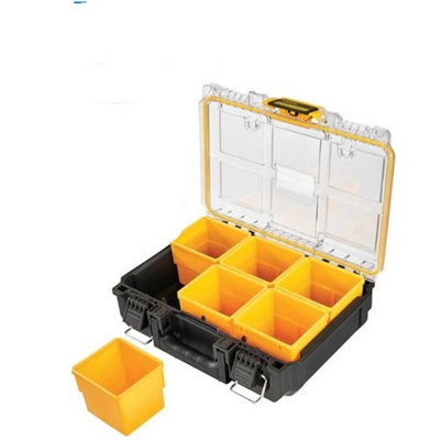 Half Width Deep Tool Organiser with 6 Removable Inserts Stackable Tough ...
