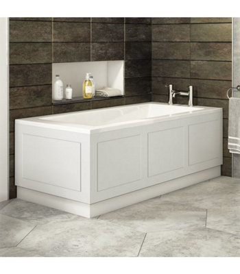 Halite 1800mm White Shaker Front/Side Bath Panel