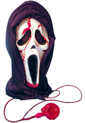 Halloween Bleeding Ghost Face Mask Scary Chillingly Real Effect 2 Layered Design