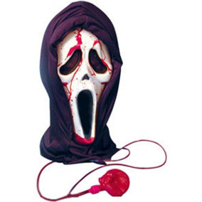 Halloween Bleeding Ghost Face Mask Scary Chillingly Real Effect 2 Layered Design