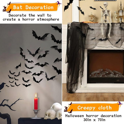 14 Happy Halloween Bat Air Fill Foil Balloons [q27974] - £0.87 : Go