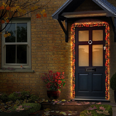 Halloween Door Garland Lights 5.5 Metre 426 LED Orange/Green Multi ...