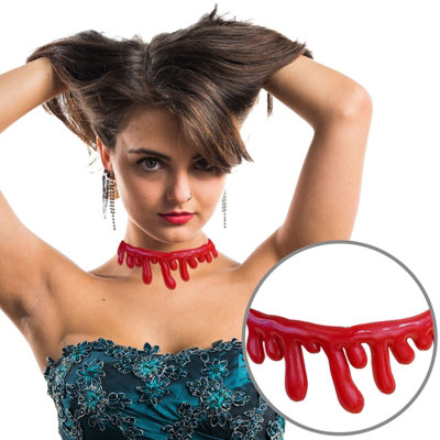 Halloween Dripping Blood Neck Choker Necklace | DIY at B&Q