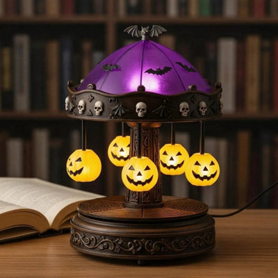 Lampe Carrousel Fantôme Flottante - Décoration Halloween Éclairage D'Ambiance - Rechargeable - 1