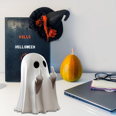 Halloween Ghost Figurine - Spooky Resin Statue, Cute Ghost Decor for ...