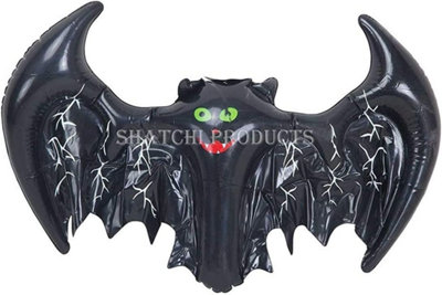 Halloween Inflatable Bat 46cm x 36cm Scary Spooky Blow-Up Toy Party ...