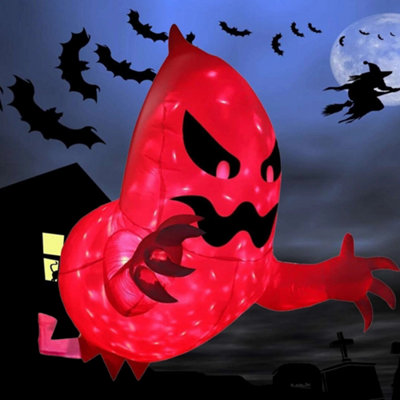 Halloween Inflatable Ghost LED Lights Coming Out From Window Outdoor Decor