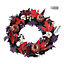 Halloween LED Maple Leaves Wreath with Skull Battery Operated Dia 45cm