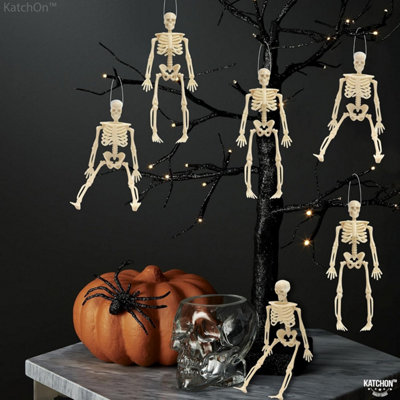 Lot De 12 Mini Figurines De Squelette De 14 Cm - Décorations D'Halloween - Mini Squelette Miniature - Figurines De Squelette Pour Travaux Manuels - Accessoires De Maison Hantée - Cadeaux De Fête