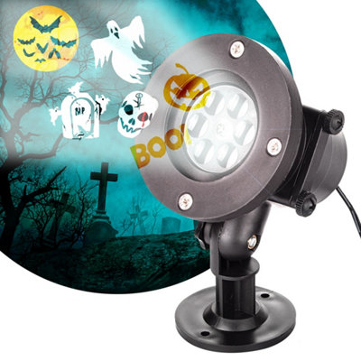 Halloween Outdoor LED Party Light Image Projector with 12 Interchangeable Seasonal Slides