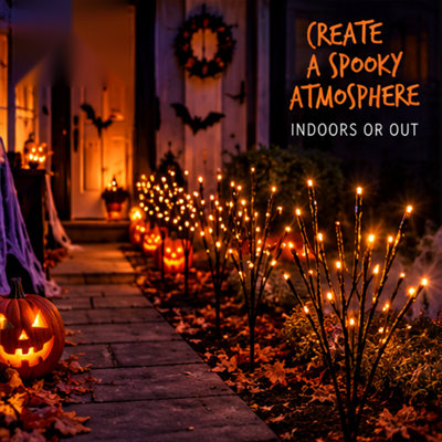 Halloween Party Pathway Lights. 8 Pack. Battery Powered. White Light