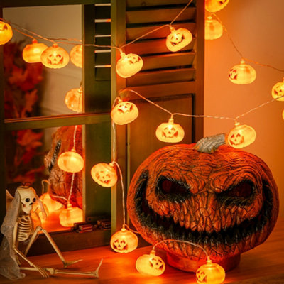 Halloween Pumpkin 3M LED String Lights Battery Operated Decor Warm