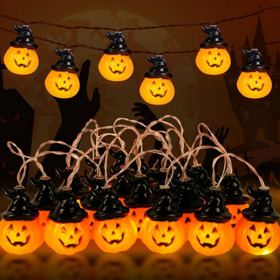 15FT Halloween LED String Lights - Waterproof, Battery Powered, Warm White For Indoor & Outdoor Decor
