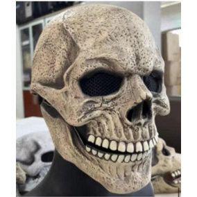 Halloween Skeleton Latex Mask Brown