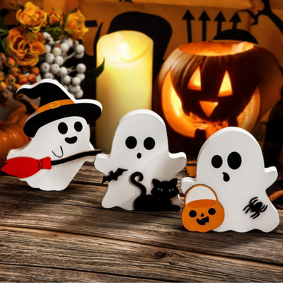 Halloween Acrylic Plaque - Boo Basket Stuffers & Spooky Table Decor With Ghost & Pumpkin Design