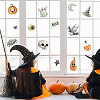 Halloween Watercolour Window Stickers