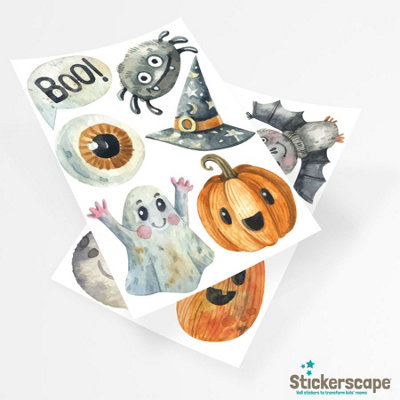 Halloween Watercolour Window Stickers