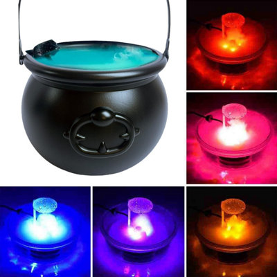 Halloween Witches Cauldron, Black Cauldron Pot Fog Maker, LED Mist ...