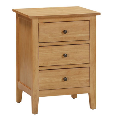 Hallowood Furniture Aston Armadietto In Legno Di Gomma E Rovere – 2 Ante, Ripiano Regolabile, 60x65x35 Cm, Per Soggiorno, Cucina, Camera Da Letto
