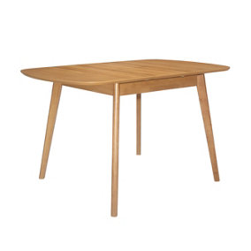 Hallowood Furniture Aston Butterfly Extending Dining Table in Light Oak Finish