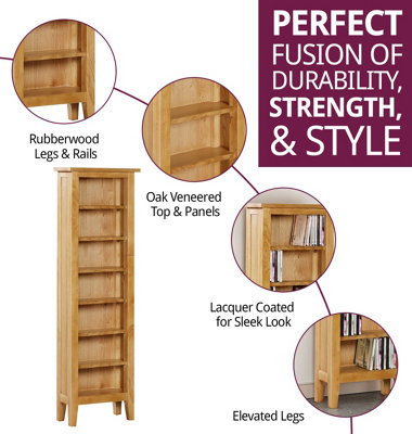 Hallowood Furniture Aston CD Rack