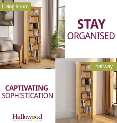 Hallowood Furniture Aston CD Rack