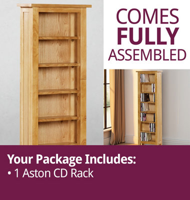 Hallowood Furniture Aston CD Rack