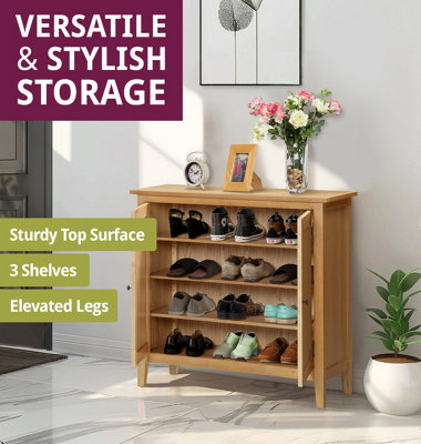 Hallowood Furniture Aston Large Shoe Cupboard