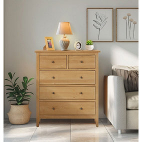 Hallowood Furniture Aston Oak 2 over 3 Chest of Drawers