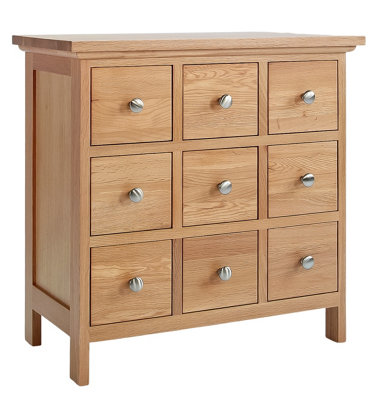 Hallowood Furniture Camberley Oak DVD and CD Storage Unit 9