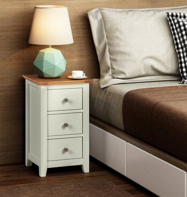 Hallowood Furniture Clifton Oak Painted Bedside Table