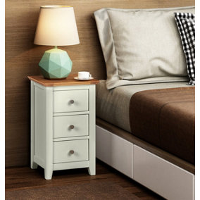 Hallowood Furniture Clifton Oak Painted Bedside Table