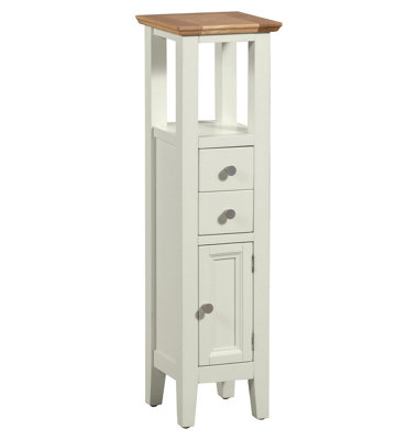 Hallowood Furniture Clifton Oak Painted Open Top Tower Cabinet