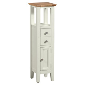 Hallowood Furniture Clifton Oak Painted Open Top Tower Cabinet