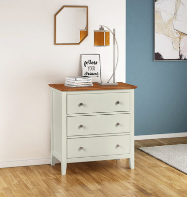 Hallowood Furniture Clifton Oak Painted Small Chest of Drawers