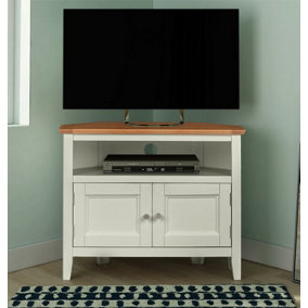 Hallowood Furniture Clifton Oak Painted Small  Corner TV Unit