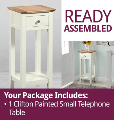 Hallowood Furniture Clifton Oak Painted Small Telephone Table