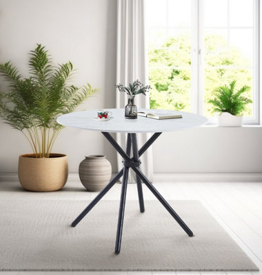 Hallowood Furniture Cullompton Small Round Dining Table (0.9m) with ...