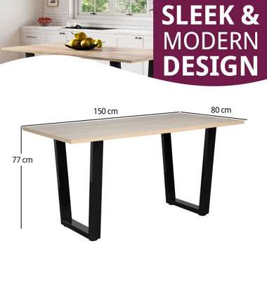 Hallowood Furniture Dudley Large Dining Table - 150cm