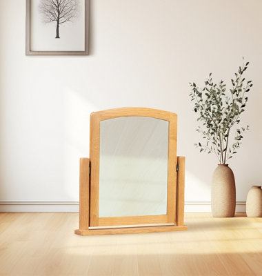 Hallowood Furniture Hereford Oak Dressing Table Mirror