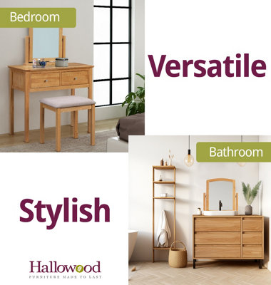 Tavolo da toeletta con specchio in rovere Sonoma 80 x 41 x 144