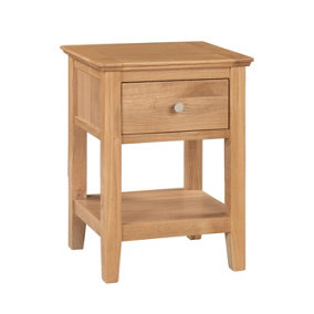 Hallowood Furniture Hereford Oak Lamp Table With Drawer