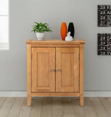 Hallowood Furniture Hereford Oak Small Cupboard DIY at B&Q