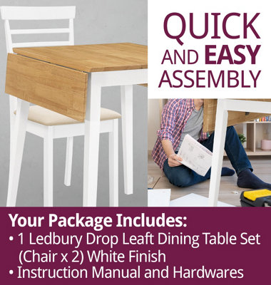 Hallowood Furniture Ledbury Drop Leaf Rectangular Table with