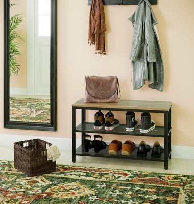 Hallowood Furniture Malvern Metal 2 Tier Shoe rack