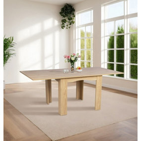 Hallowood Furniture Newquay Oak Effect Flip Top Extending Table