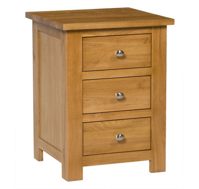 Hallowood Furniture Waverly Oak 3 Drawer Bedside Table | DIY at B&Q